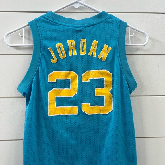 Jordan Blue and Yellow Basketball Jersey - Picture 5 of 5